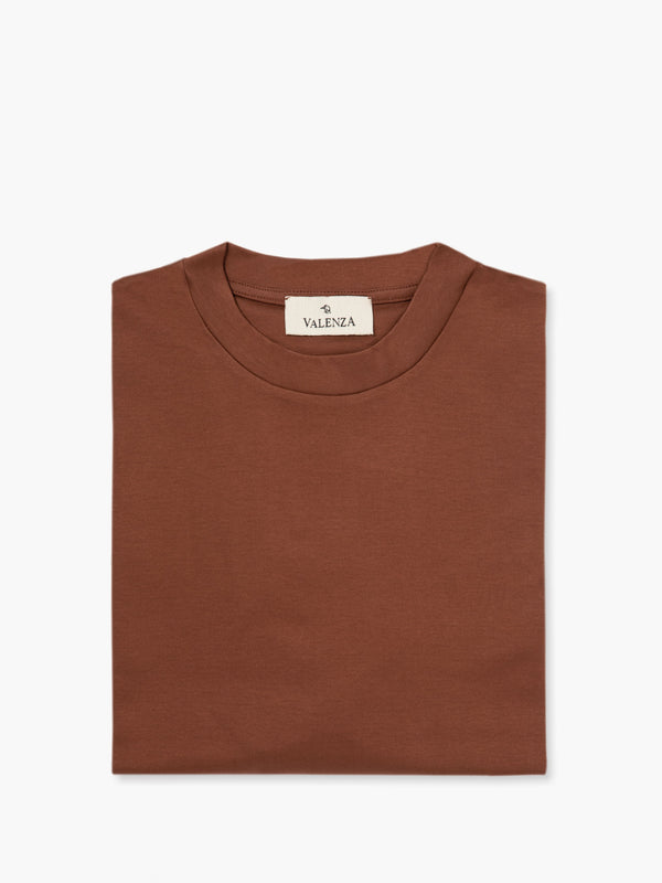 T-Shirt Interlock Supima | Brique foncée