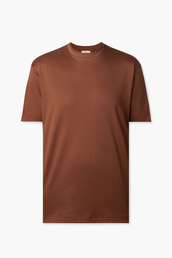 T-Shirt Interlock Supima | Brique foncée