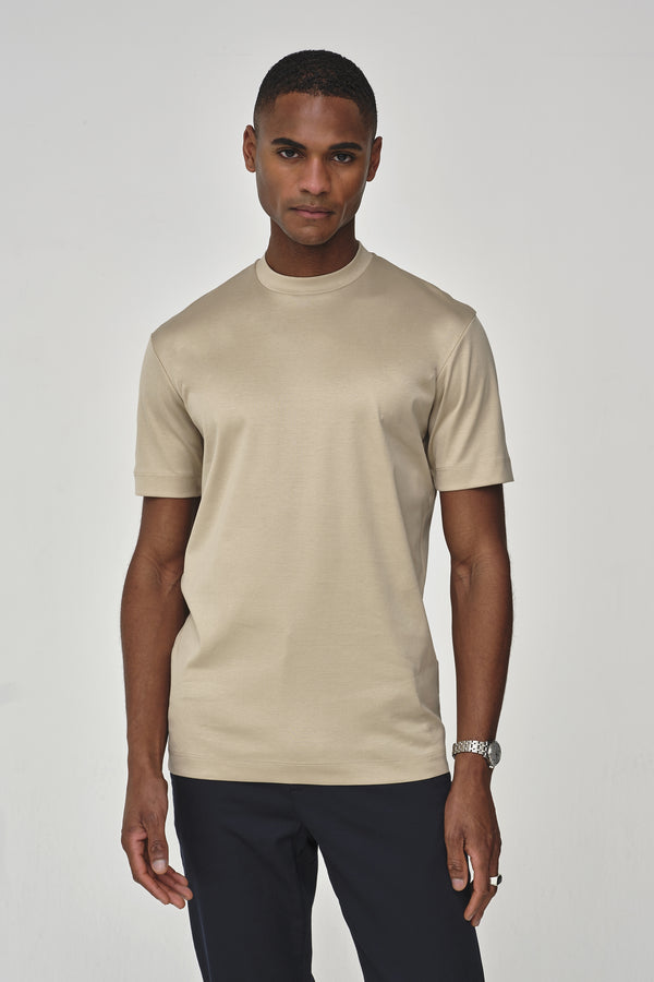 Interlock Supima T-Shirt | Beige