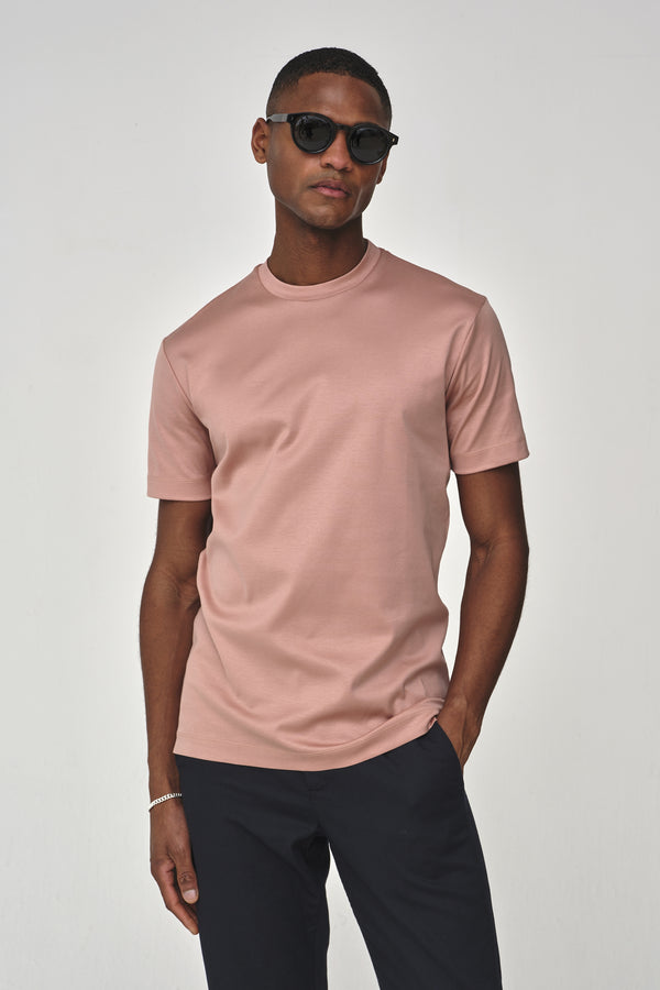 T-Shirt Interlock Supima | Rose Thé