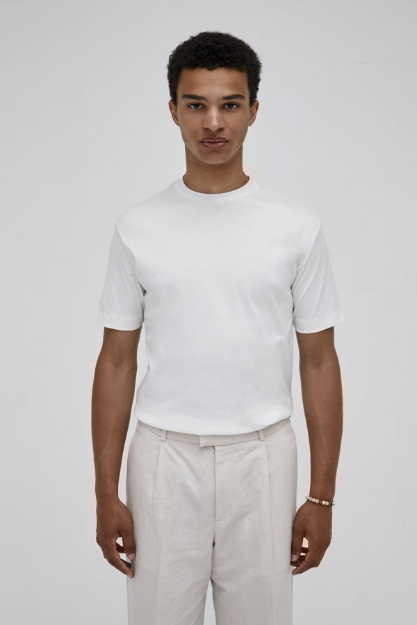 T-Shirt Interlock Supima | Blanc cassé