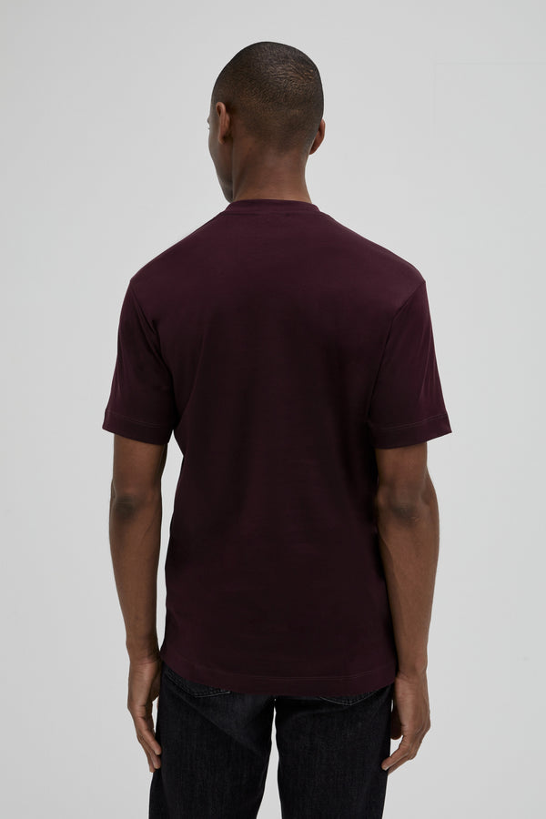 Interlock Supima T-Shirt | Burgunderrot