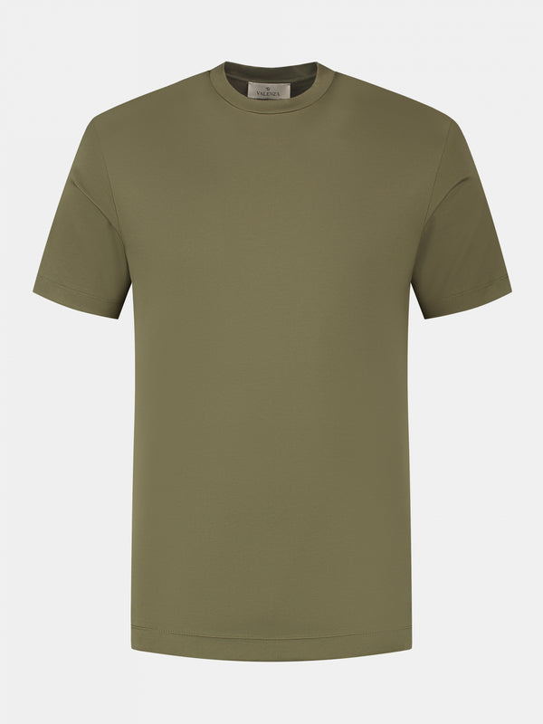 T-Shirt Interlock Supima | Vert militaire