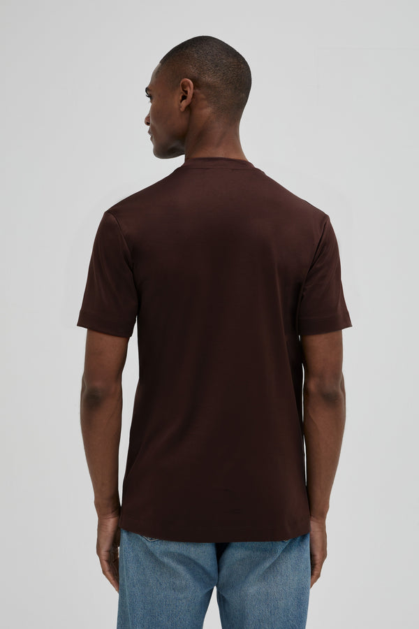 T-Shirt Interlock Supima | Marron Ebène