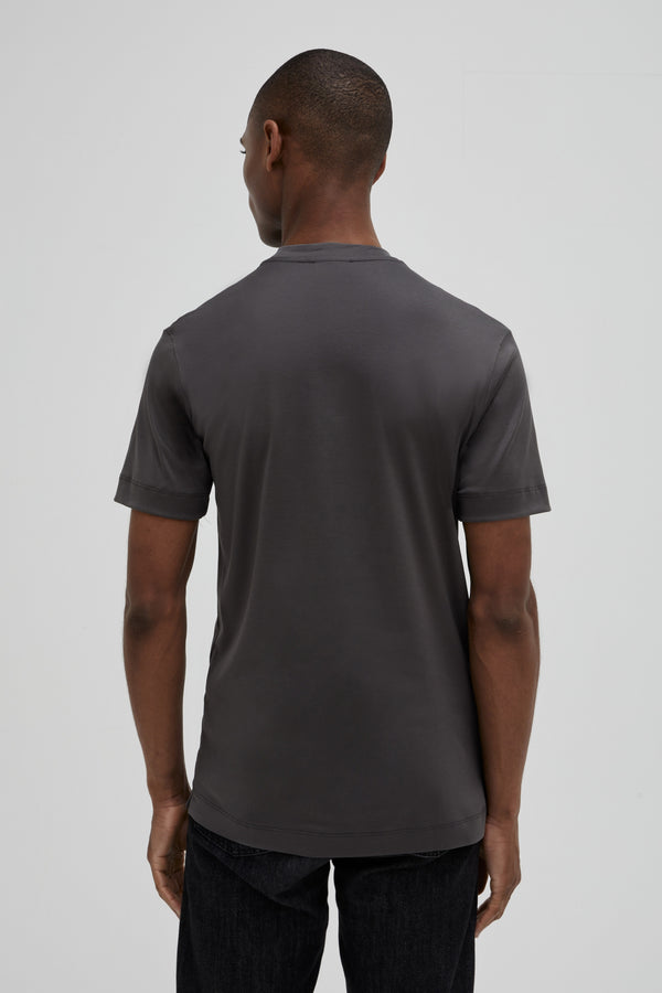 T-Shirt Interlock Supima | Gris Foncé