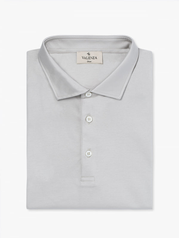 Supima Polo Short Sleeves | Pearl Grey