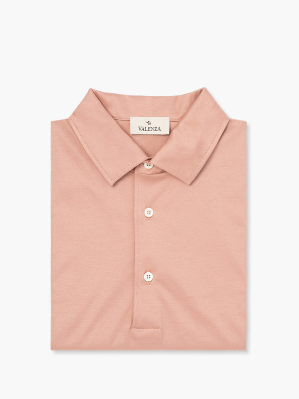 Supima Polo Manches Courtes | Rose Thé