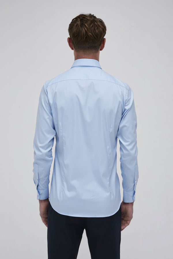 Camicia stretch twill | Azzurro