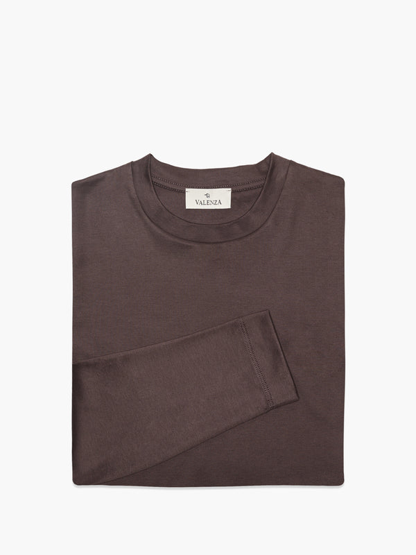 Interlock Supima T-Shirt L/S | Ebony Brown