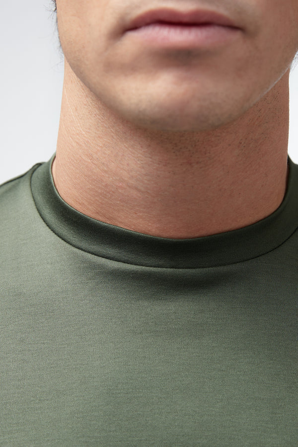 T-Shirt Interlock Supima Manche Longue | Vert