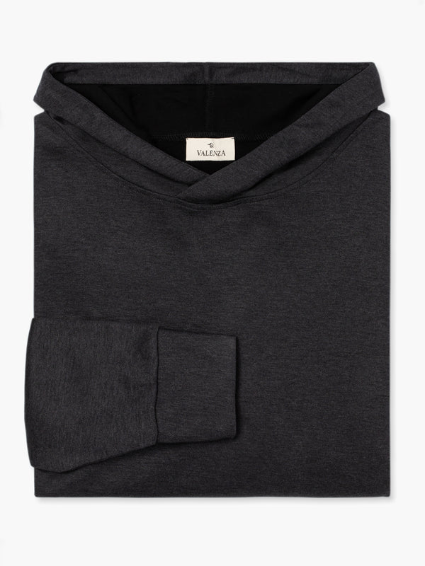 Silk Blend Hooded Sweater | Grey