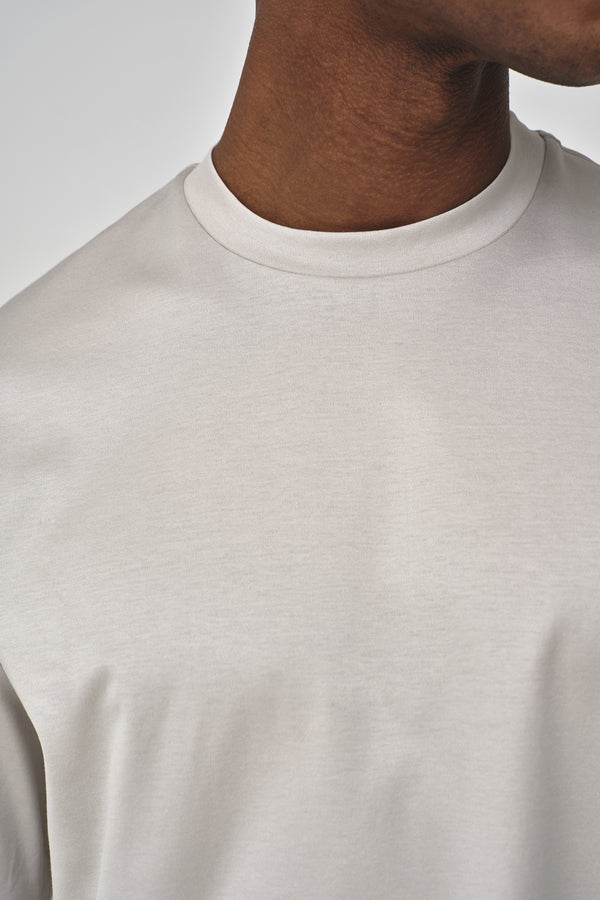 Interlock Supima Oversize T-shirt | Grigio Perla