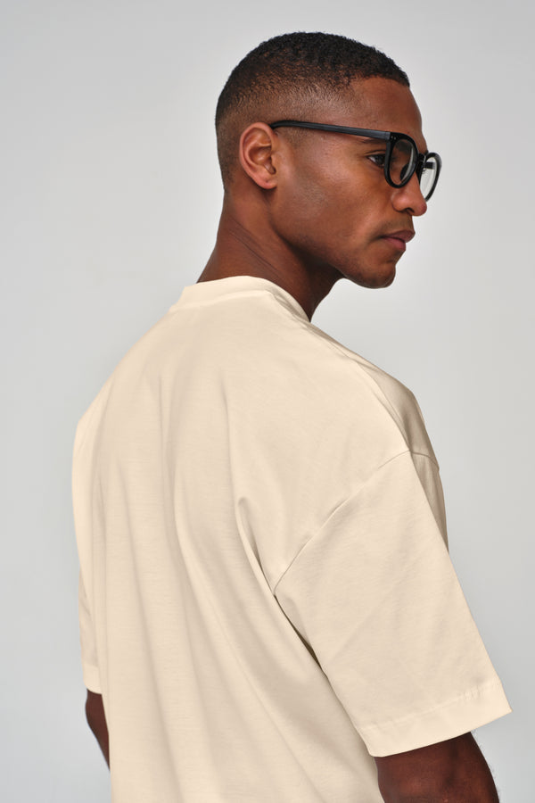 Interlock Supima Oversized T-shirt | Beige