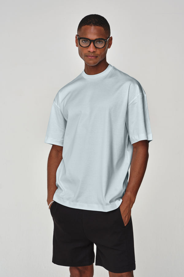 Interlock Supima Oversized T-shirt | Angel Blue