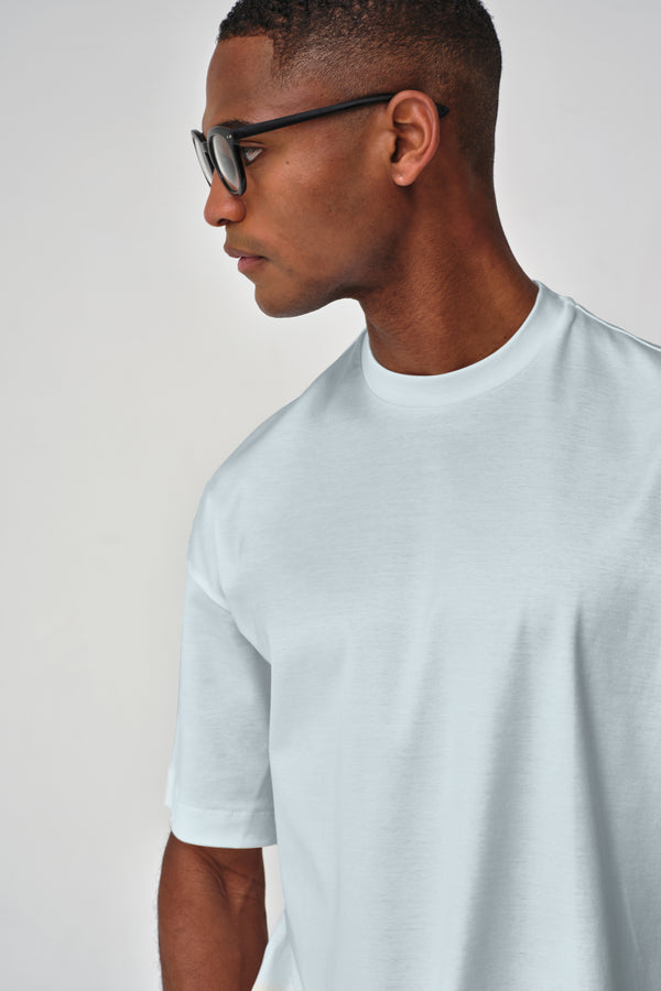 Interlock Supima Oversized T-shirt | Angel Blue