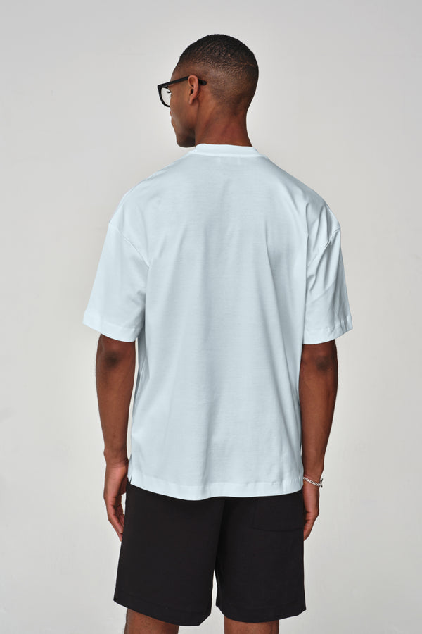 Interlock Supima Oversized T-shirt | Angel Blue