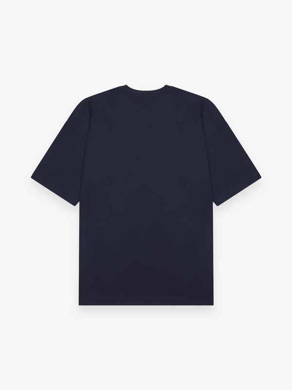 Interlock Supima Oversize T-Shirt | Marineblau